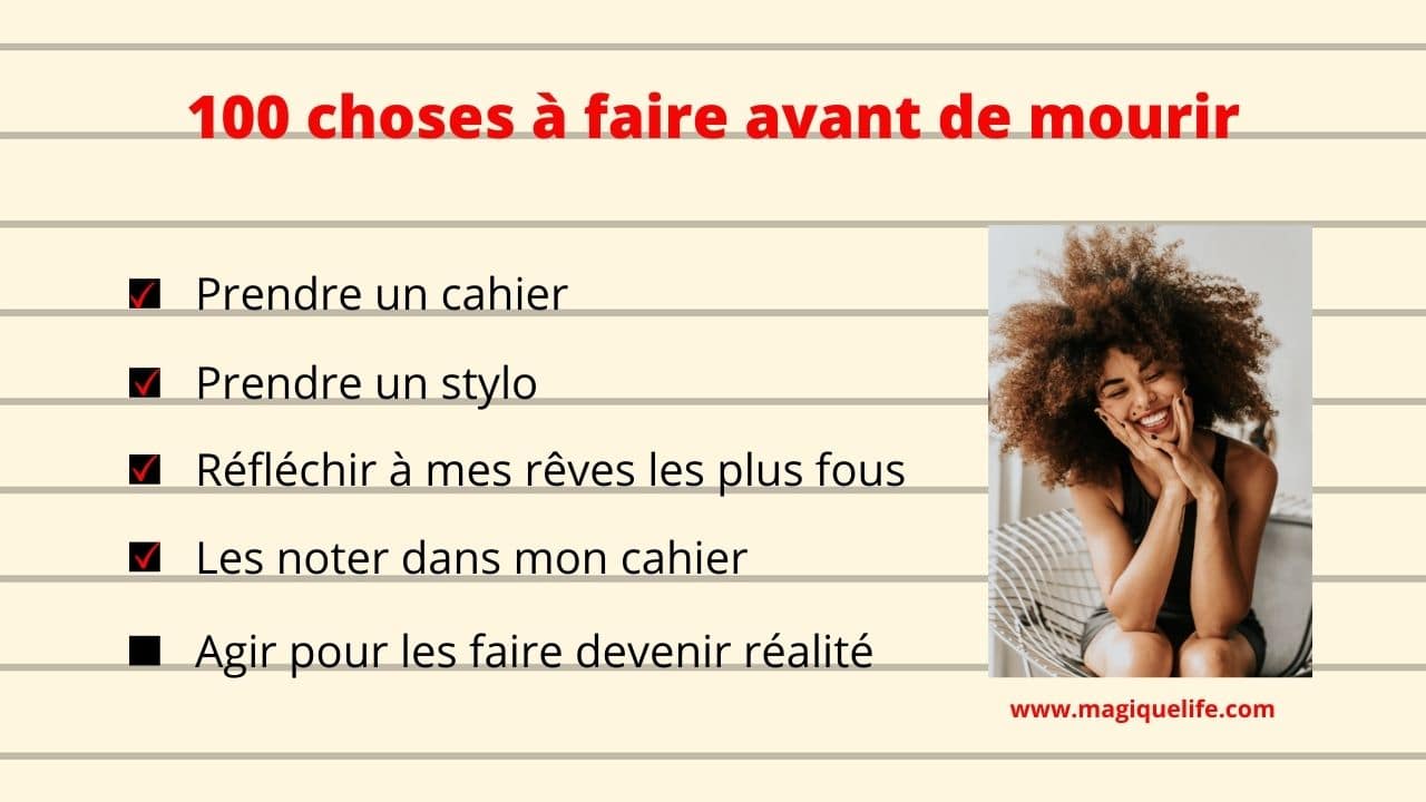 Bucket list : 100 choses à faire avant de mourir | Magique Life, pour